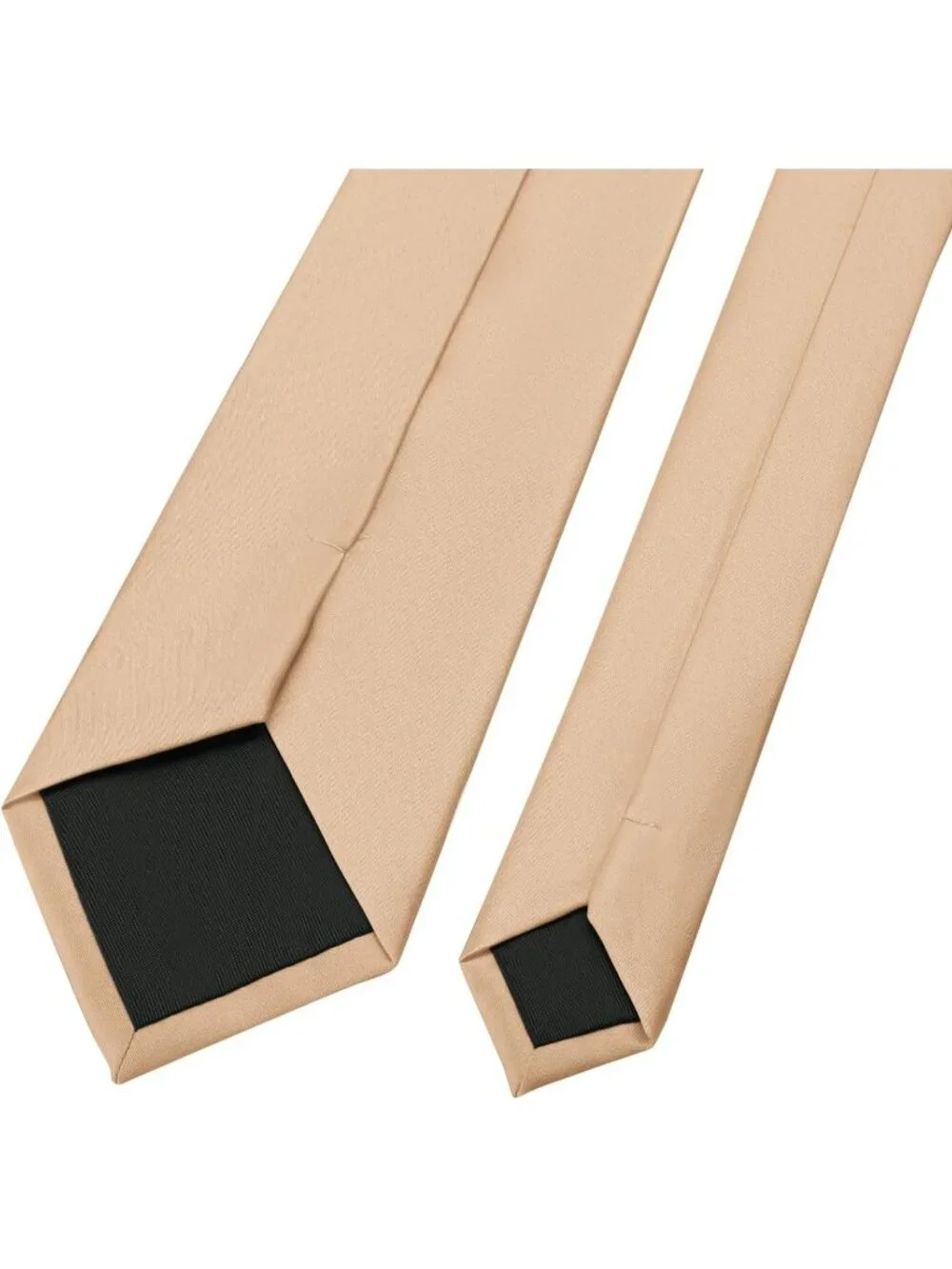 Men's Camel Solid Microfiber Plain Formal Silk Necktie For Business Dress Tie